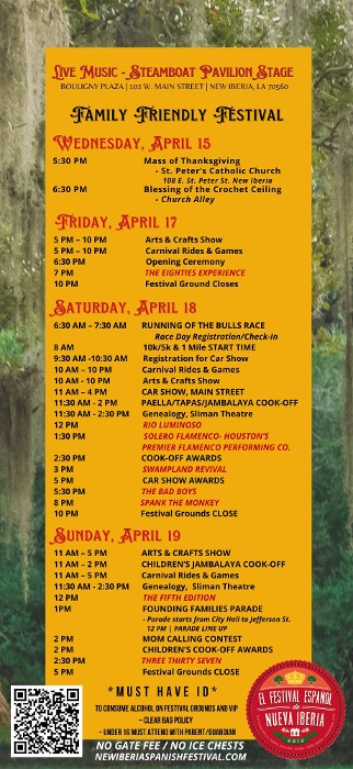 2026 Festival Schedule of Events